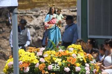 Misa y procesión en Telde en honor de María Auxiliadora/Francisco Javier Santana.
